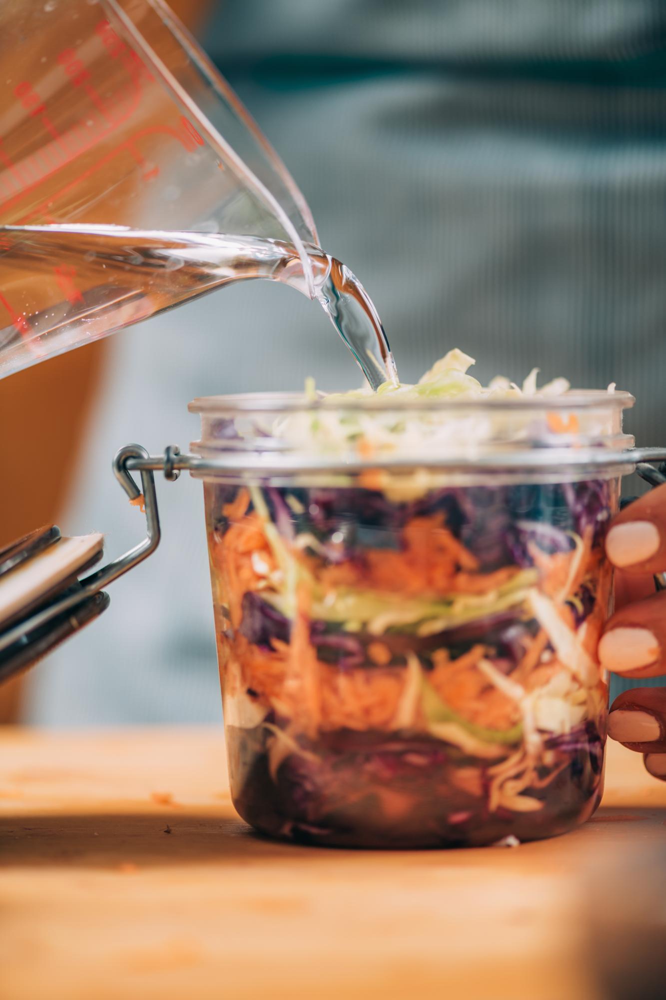 Detail: Sous-vide Zubereitung im Glas